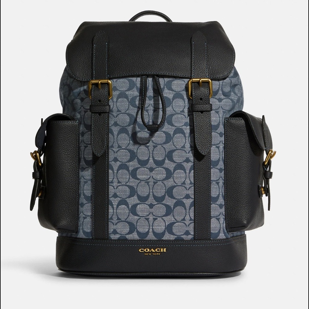 Hudson Backpack In Signature Chambray.Used once,comes with original packaging. I